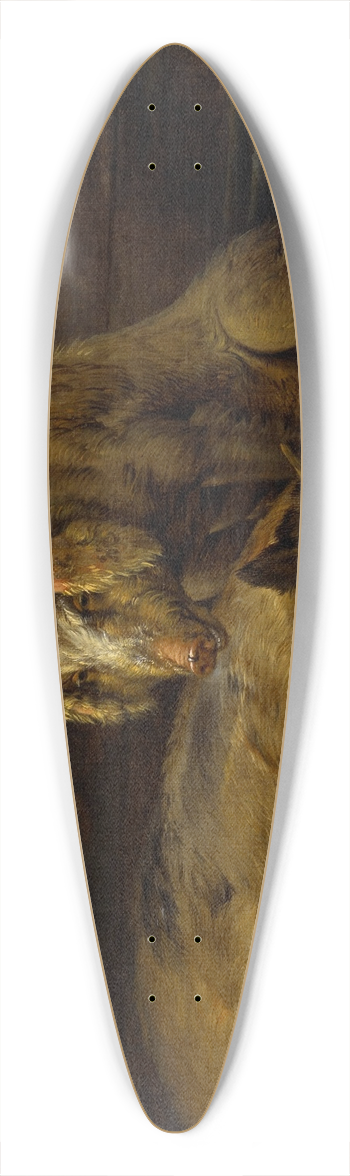 Paulus Potter - Two Pigs in a Sty 39.3 inch art pintail longboard deck