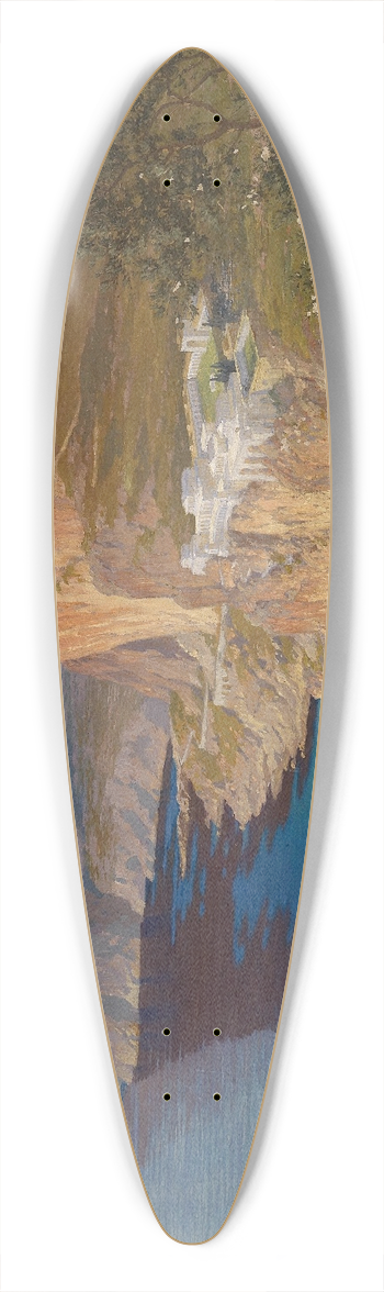 Paul Von Spaun - Idealisierte Ansicht der Villa Jovis auf Capri 39.3 inch art pintail longboard deck