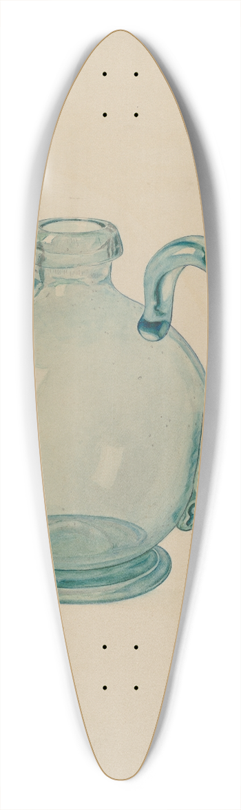 Paul Ward - Blue Glass Egg Cup 39.3 inch art pintail longboard deck