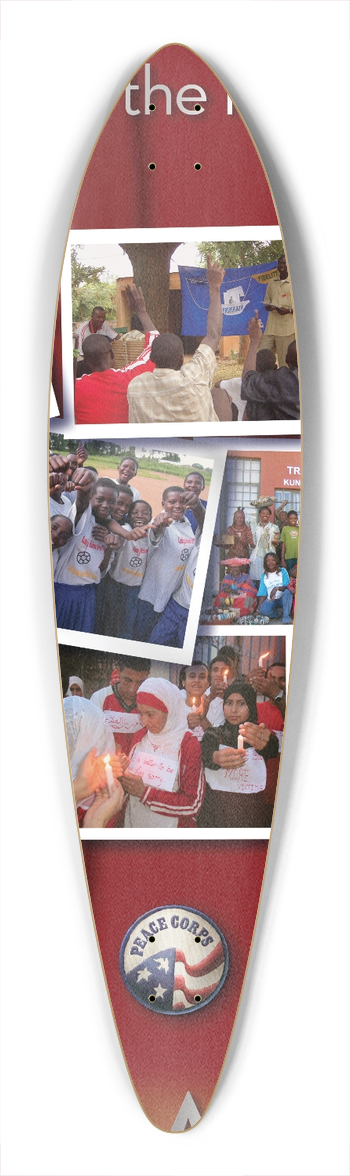 Peace Corps - World Aids Day 2008-1 39.3 inch art pintail longboard deck