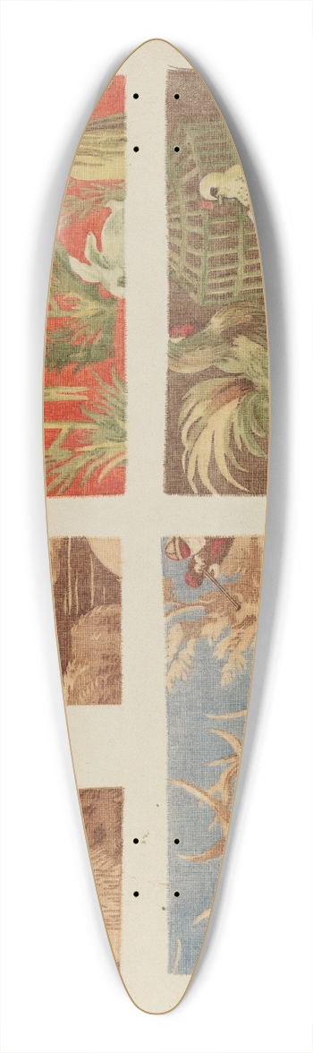 Pearl Gibbo - Four Textile Samples 39.3 inch art pintail longboard deck
