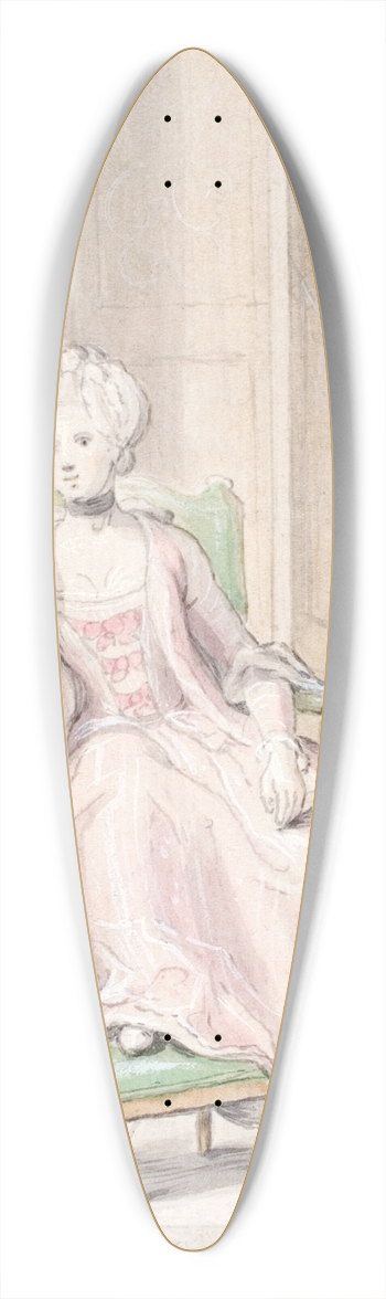 Peder Als - Dronning Caroline Mathilde med kronprins Frederik. 39.3 inch art pintail longboard deck