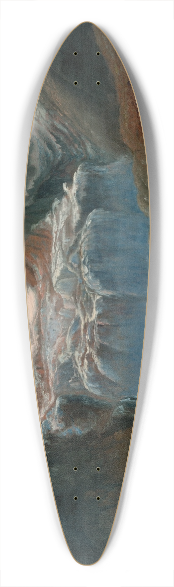 Peder Balke - The Glacier, Jostedalsbreen 39.3 inch art pintail longboard deck