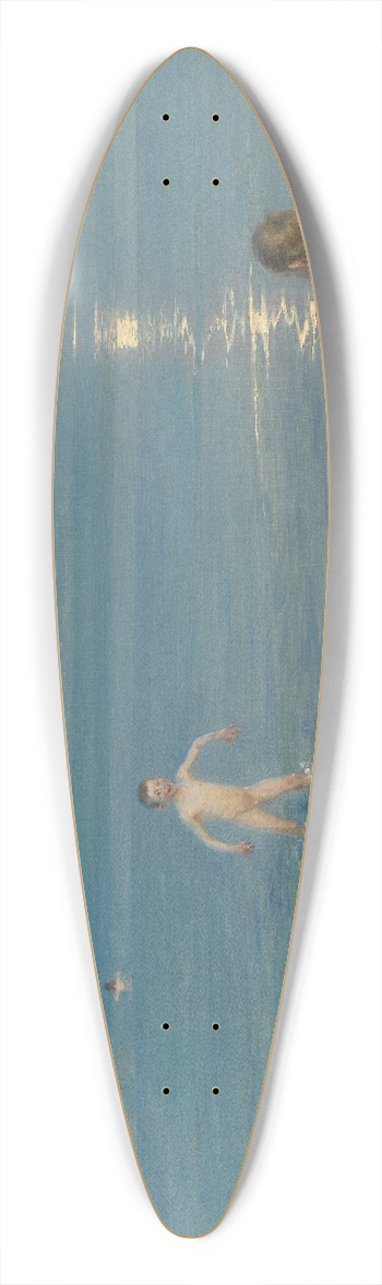 Peder Severin Kryer - Boys Bathing at Skagen. Summer Evening 39.3 inch art pintail longboard deck