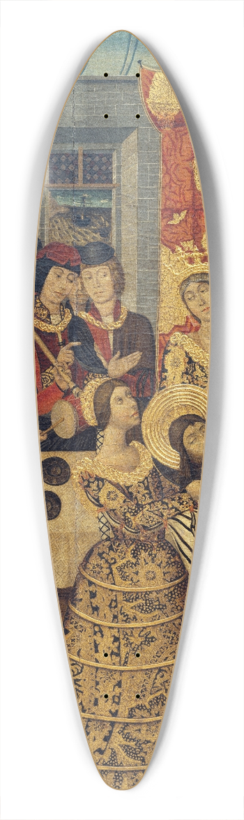 Pedro Garca de Benavarre - Herods Banquet 39.3 inch art pintail longboard deck