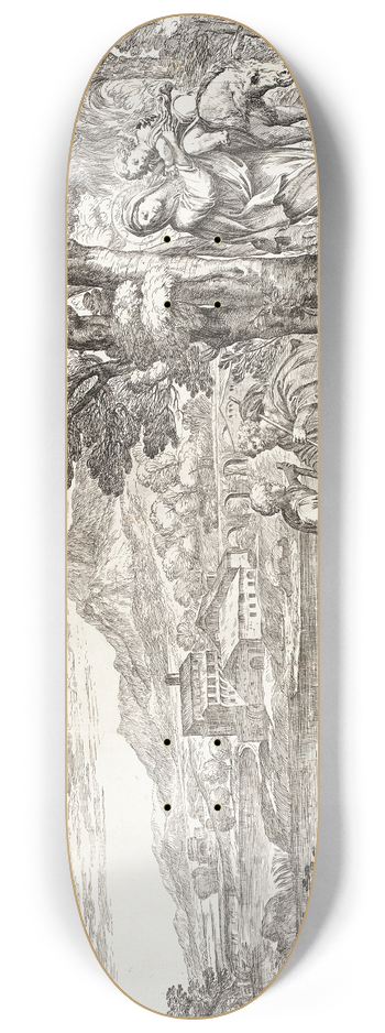 Giovanni Francesco Grimaldi - The Flight to Egypt 8.25 inch art skate deck