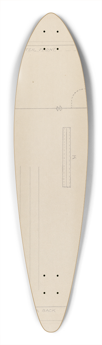 Percival Jenner - Pattern 39.3 inch art pintail longboard deck