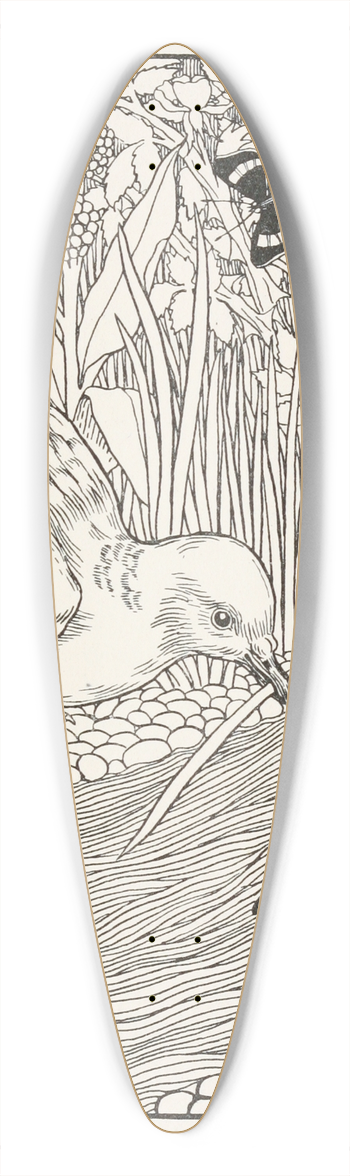 Percy J. Billinghurst - The Dove and the Ant 39.3 inch art pintail longboard deck