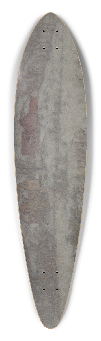 Per Ekstrm - Winter Landscape at Partille 39.3 inch art pintail longboard deck