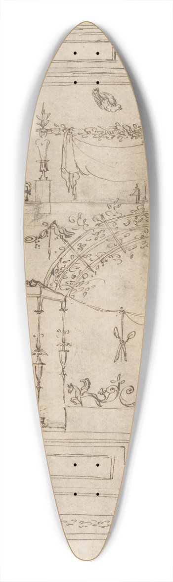 Perino Del Vaga - Design for Grotesque Wall Decoration 39.3 inch art pintail longboard deck