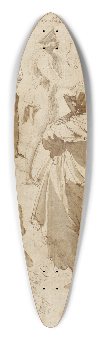Perino Del Vaga - Figure Studies 39.3 inch art pintail longboard deck
