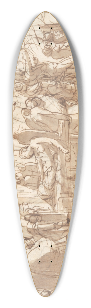 Perino Del Vaga - The Marriage Procession of Psyche 39.3 inch art pintail longboard deck