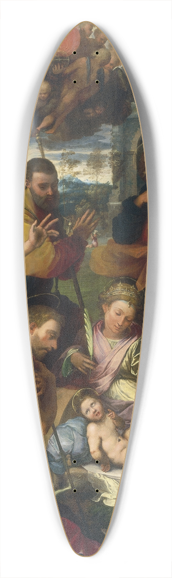 Perino Del Vaga - The Nativity 39.3 inch art pintail longboard deck