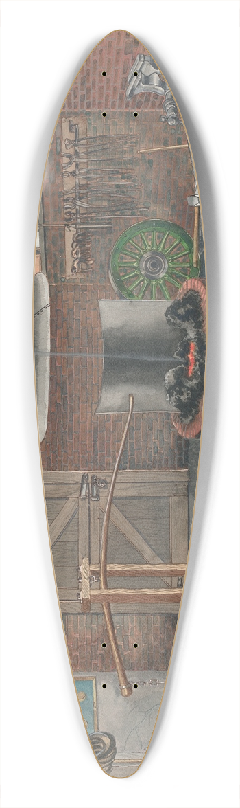 Perkins Harnly - Blacksmith Shop 39.3 inch art pintail longboard deck
