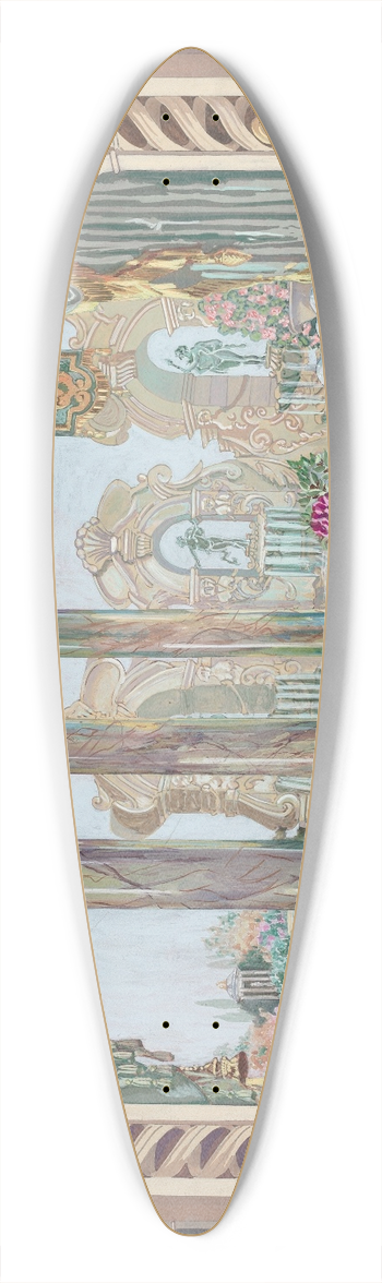 Perkins Harnly - Stage Backdrop 39.3 inch art pintail longboard deck