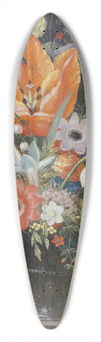 Peter Binoit - Still Life with Iris 39.3 inch art pintail longboard deck