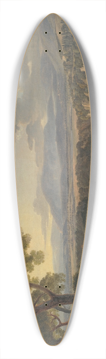 Peter Birmann - Italian Landscape with Shepherds 39.3 inch art pintail longboard deck