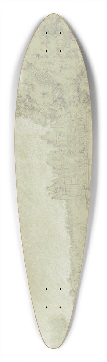 Peter Burnitz - Fontainebleau, Schlo und Teich 39.3 inch art pintail longboard deck