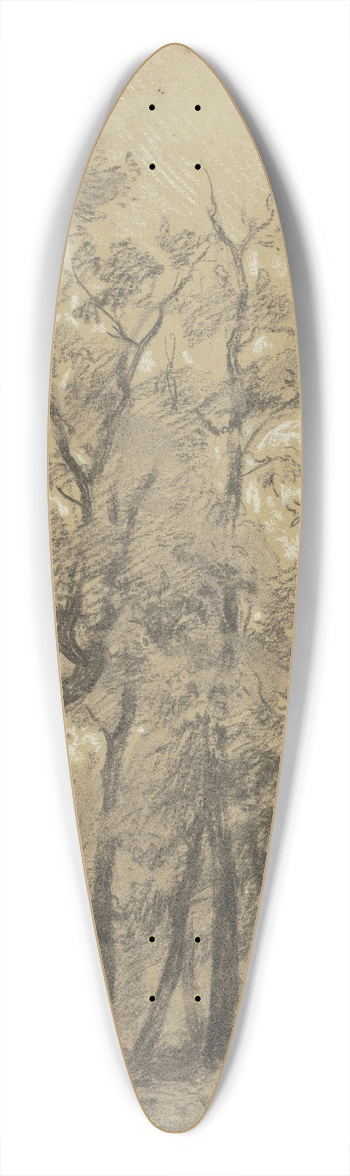 Peter Burnitz - Oak forest 39.3 inch art pintail longboard deck