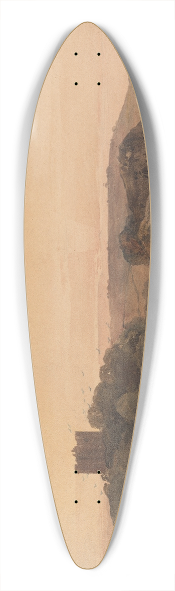 Peter DeWint - Bolton Castle 39.3 inch art pintail longboard deck