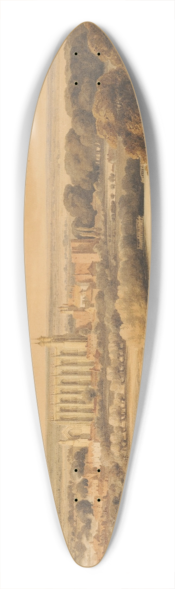 Peter De Wint - Eton, Twilight 39.3 inch art pintail longboard deck