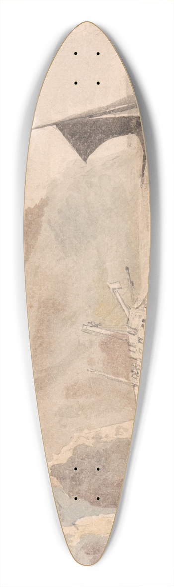 Peter DeWint - Shipwreck off the Needles, Isle of Wight 39.3 inch art pintail longboard deck
