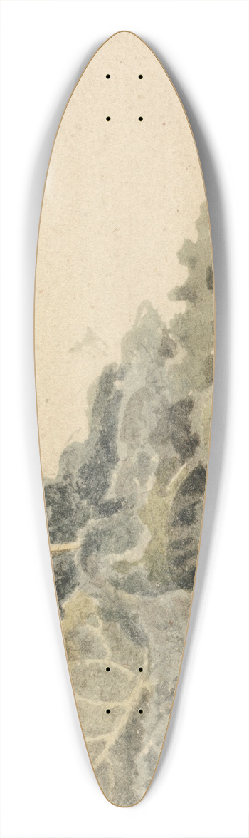 Peter DeWint - Study of Burdocks 39.3 inch art pintail longboard deck