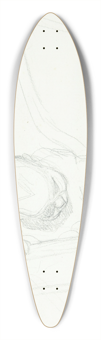 Peter Hansen - Barn i vugge 39.3 inch art pintail longboard deck