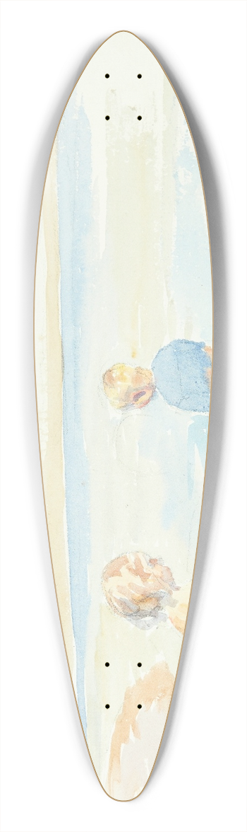 Peter Hansen - Brn ved stranden 39.3 inch art pintail longboard deck