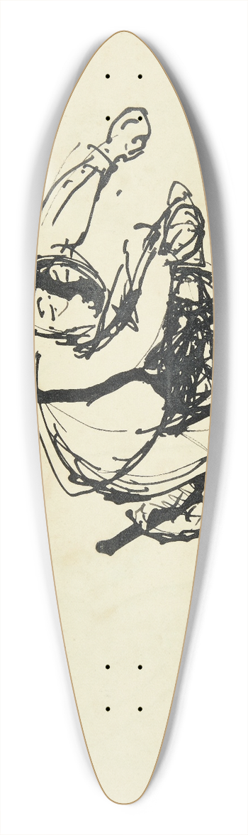 Peter Hansen - Figurstudie 39.3 inch art pintail longboard deck