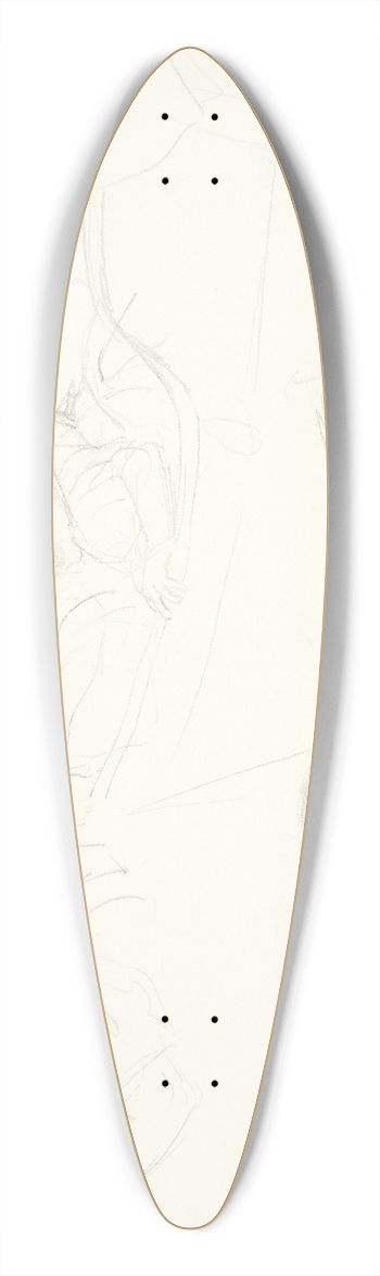 Peter Hansen - Fire studier af et barn, det ene i en vugge 39.3 inch art pintail longboard deck