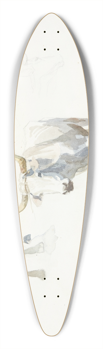 Peter Hansen - Italienske okser Popeji 39.3 inch art pintail longboard deck