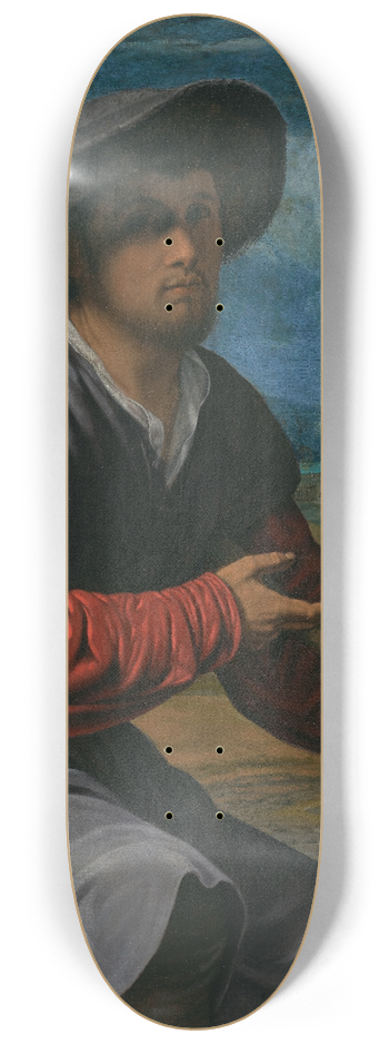 Giovanni Girolamo Savoldo - Shepherd with a Flute 8.25 inch art skate deck
