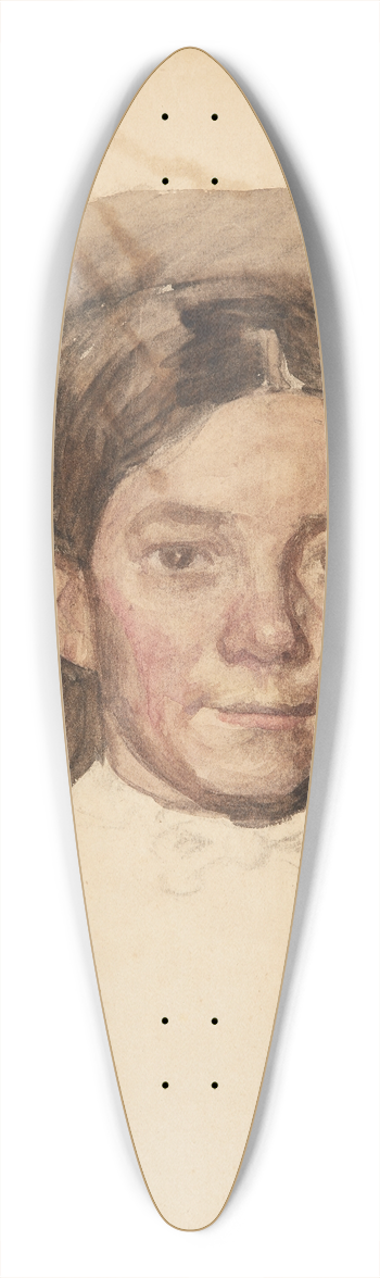 Peter Hansen - Portrt af kunstnerens hustru Elise 39.3 inch art pintail longboard deck