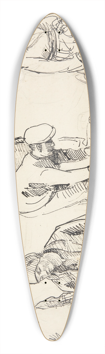 Peter Hansen - Roeoptagere Studieblad 39.3 inch art pintail longboard deck