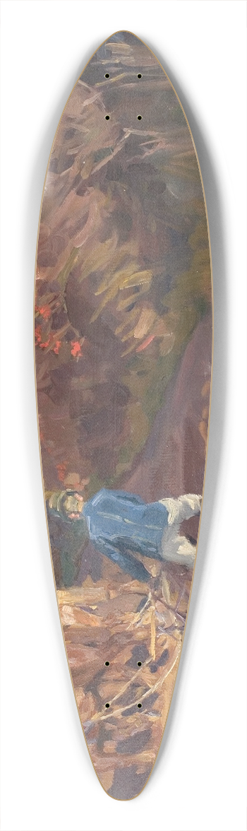 Peter Hansen - The Ploughman Turns 39.3 inch art pintail longboard deck