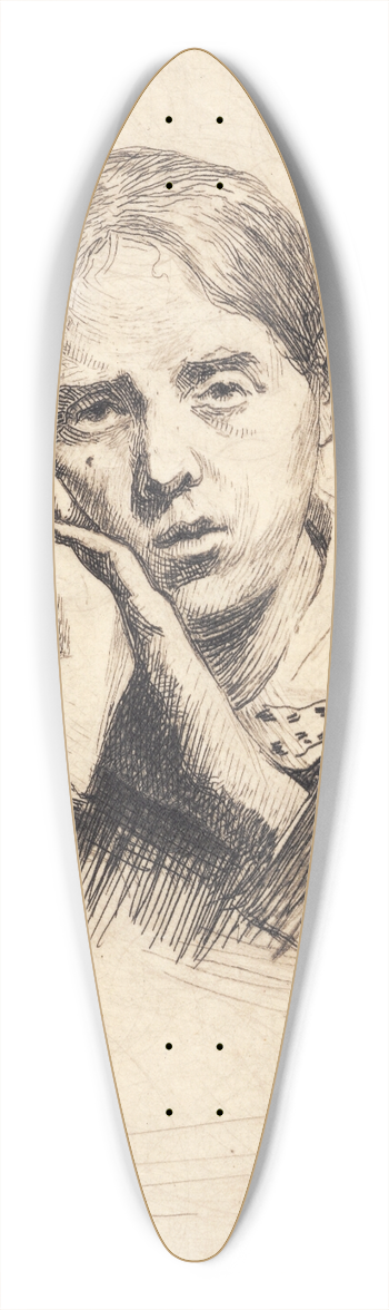 Peter Ilsted - Portrt af min hustru 39.3 inch art pintail longboard deck