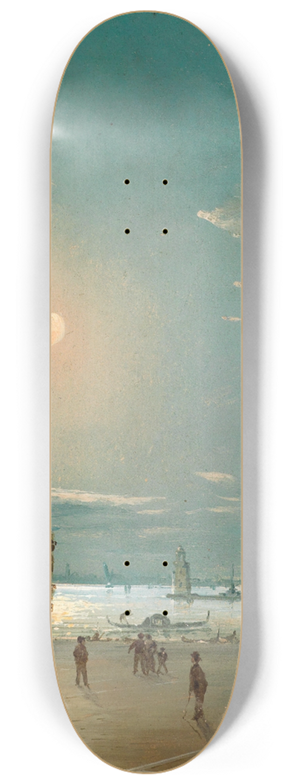 Giovanni Grubacs - Moonlit Night on St Marks Square, Venice 8.25 inch art skate deck