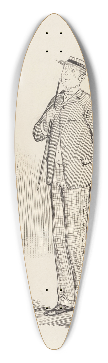 Peter Newell - That Oldest Boy 39.3 inch art pintail longboard deck