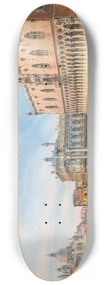 Giovanni Grubacs - Venice, a view of Palazzo Ducale, and Santa Maria della Salute 8.25 inch art skate deck