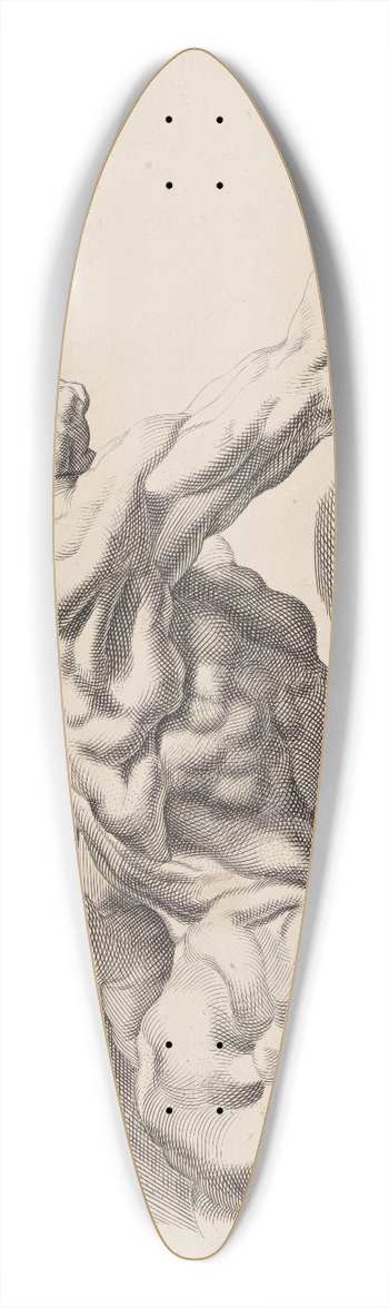 Peter Paul Rubens - Nude Study 39.3 inch art pintail longboard deck