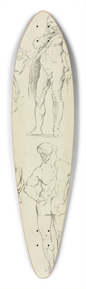 Peter Paul Rubens - Six male figures 39.3 inch art pintail longboard deck