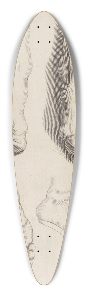 Peter Paul Rubens - Study of Feet 39.3 inch art pintail longboard deck