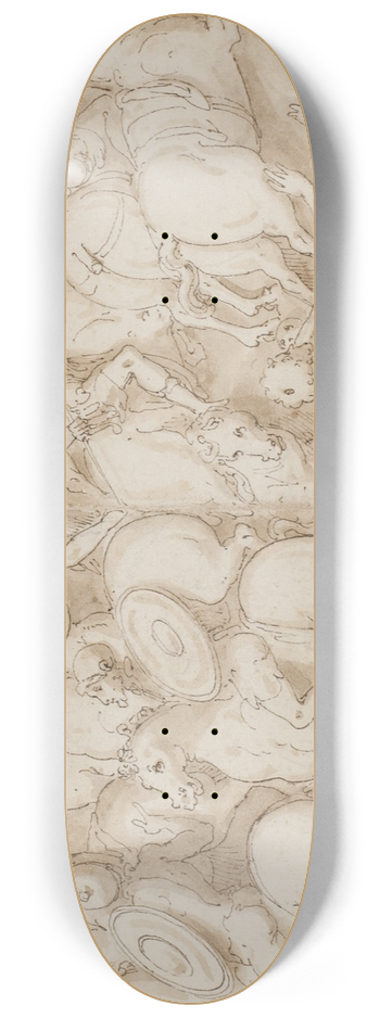 Giovanni Guerra - En soldat; germanske ryttere fres til Marcus Aurelius p hesteryg; sarmaterne drives p flugt af romere; pbegyndelsen af en romersk march med dets flge 8.25 inch art skate deck
