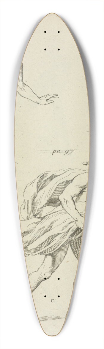 Peter Paul Rubens - Three studies of the figure 39.3 inch art pintail longboard deck