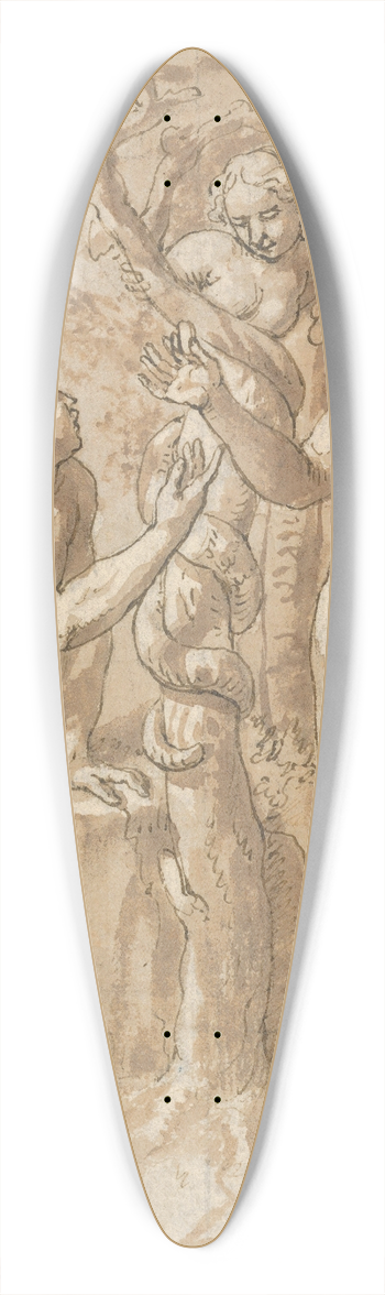 Peter van Lint - The Temptation of Eve 39.3 inch art pintail longboard deck