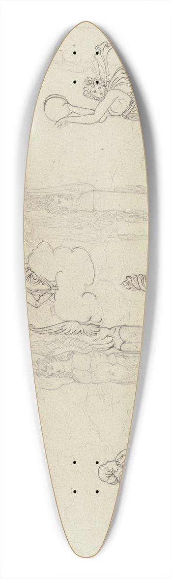 Peter von Cornelius - Apollo and the muses 39.3 inch art pintail longboard deck