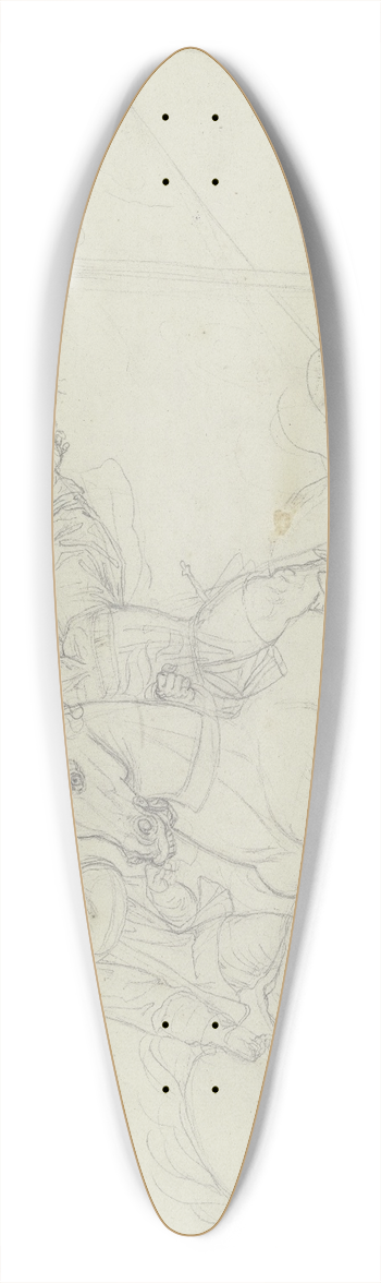 Peter von Cornelius - Die Erscheinung am Rabenstein 39.3 inch art pintail longboard deck