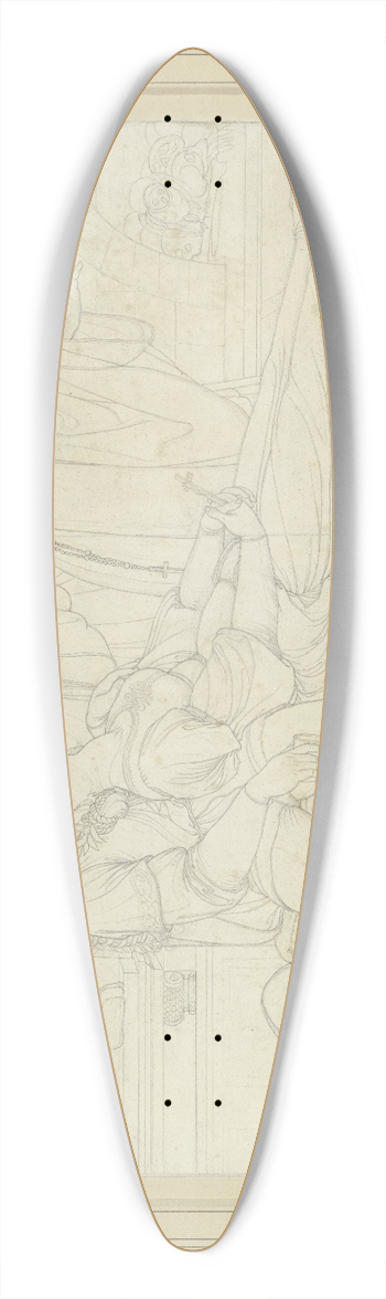 Peter von Cornelius - Romeo and Juliet 39.3 inch art pintail longboard deck
