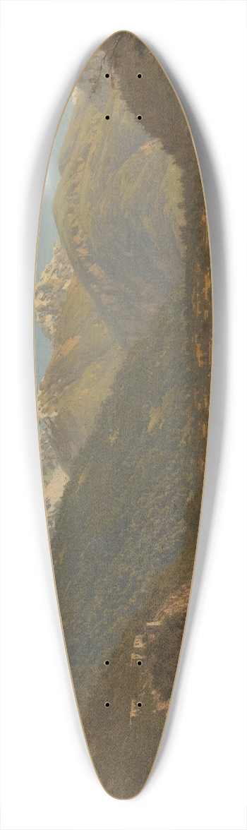 Petr Petrovich Vereshchagin - A View Of Mount Karaugom, Caucasus 39.3 inch art pintail longboard deck